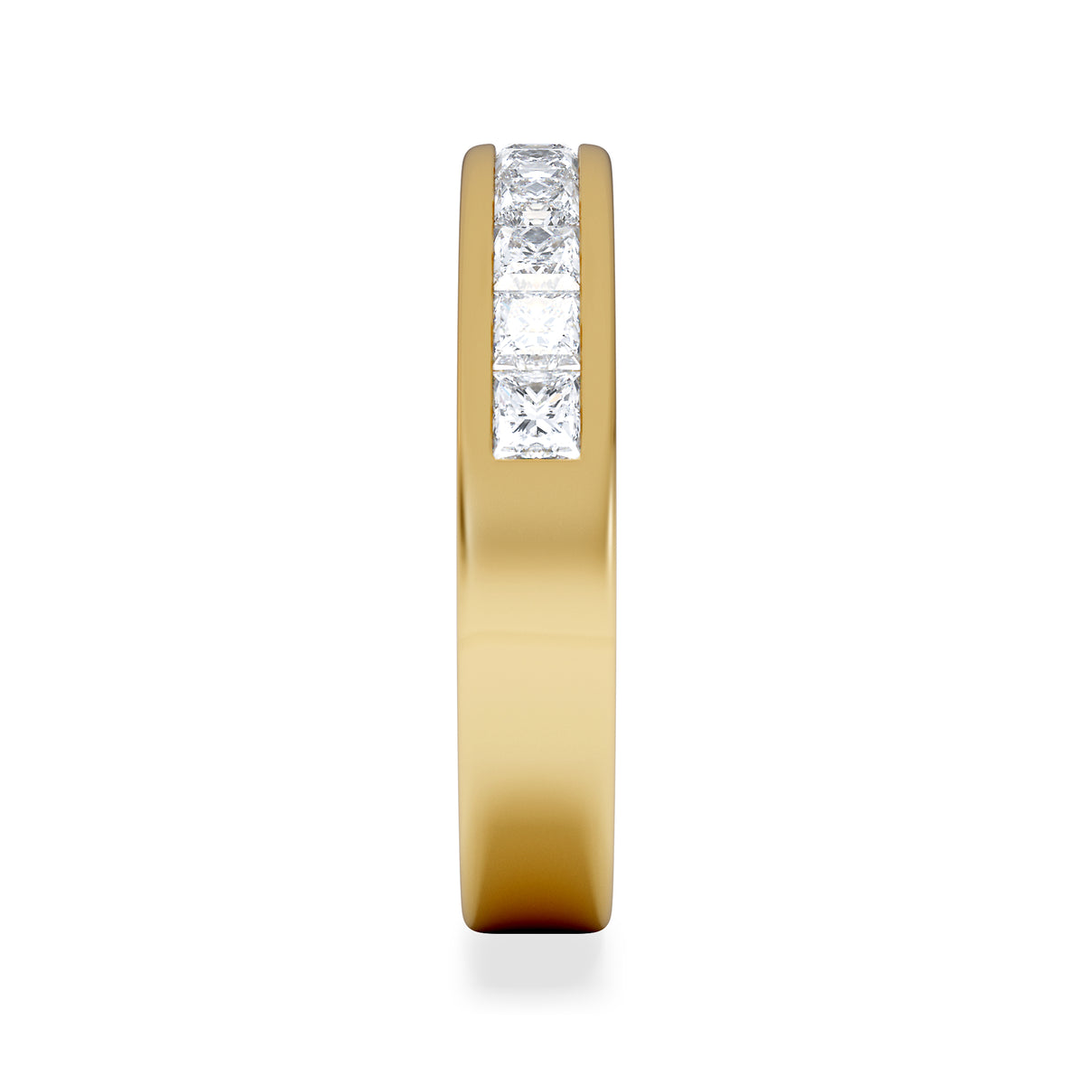 Eterna Lab Diamond Princess Cut Half Eternity Ring 1.00ct F/VS in 9K Gold
