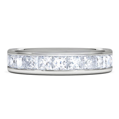 Eterna Lab Diamond Princess Cut Half Eternity Ring 1.50ct F/VS in 9K White Gold
