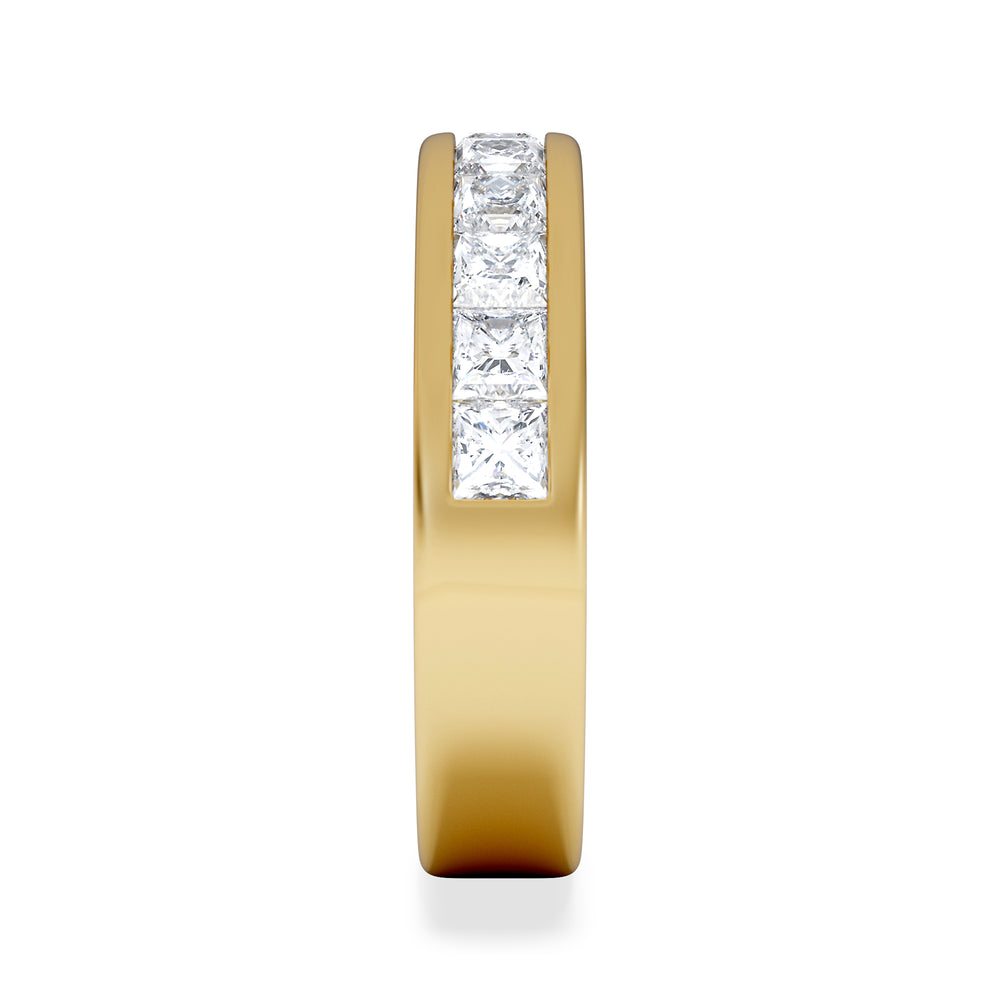 Eterna Lab Diamond Princess Cut Half Eternity Ring 1.50ct F/VS in 9K Gold