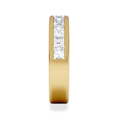 Eterna Lab Diamond Princess Cut Half Eternity Ring 1.50ct F/VS in 9K Gold