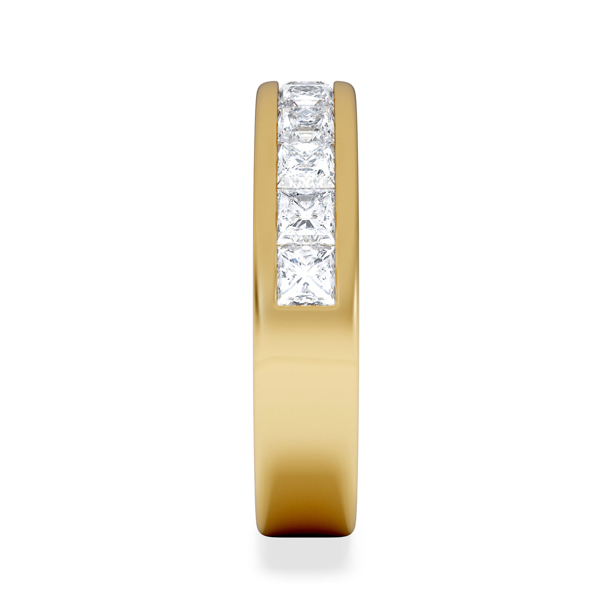 Eterna Lab Diamond Princess Cut Half Eternity Ring 1.50ct F/VS in 9K Gold