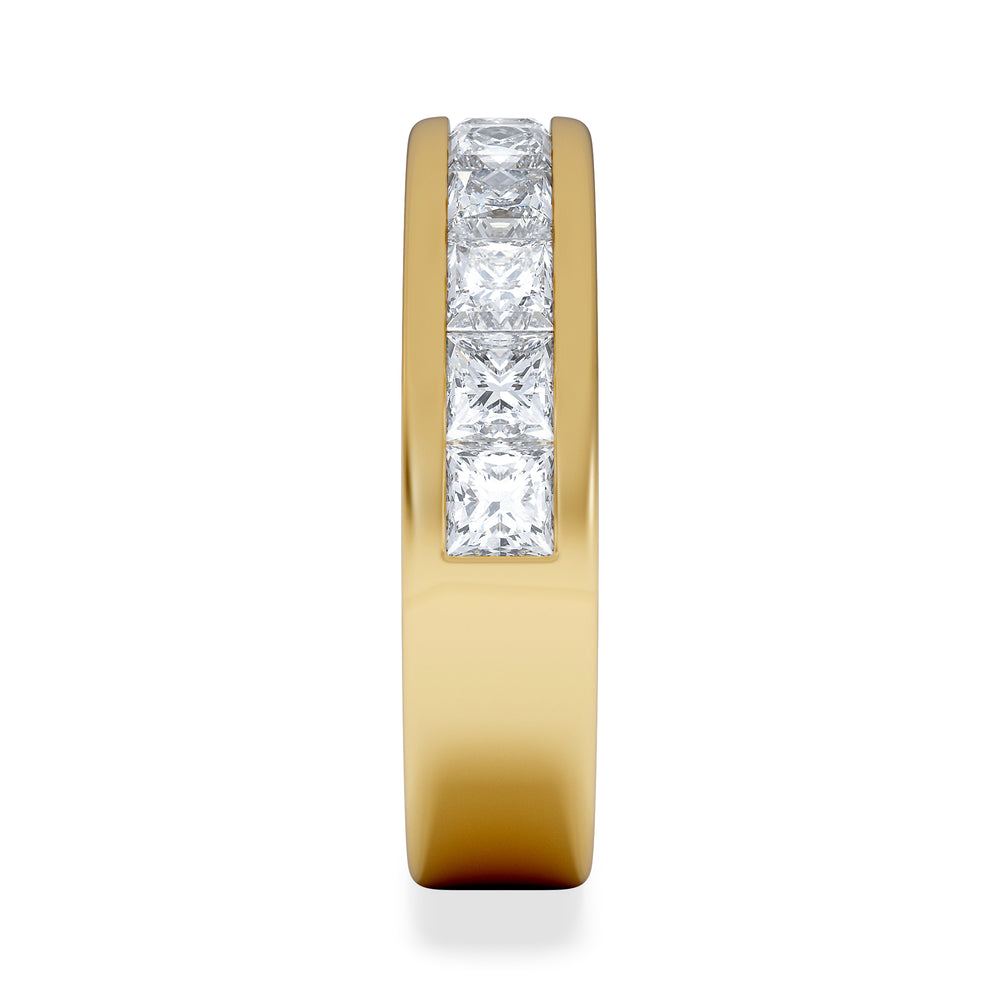 Eterna Lab Diamond Princess Cut Half Eternity Ring 2.00ct F/VS in 9K Gold