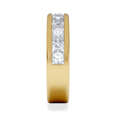 Eterna Lab Diamond Princess Cut Half Eternity Ring 2.00ct F/VS in 9K Gold