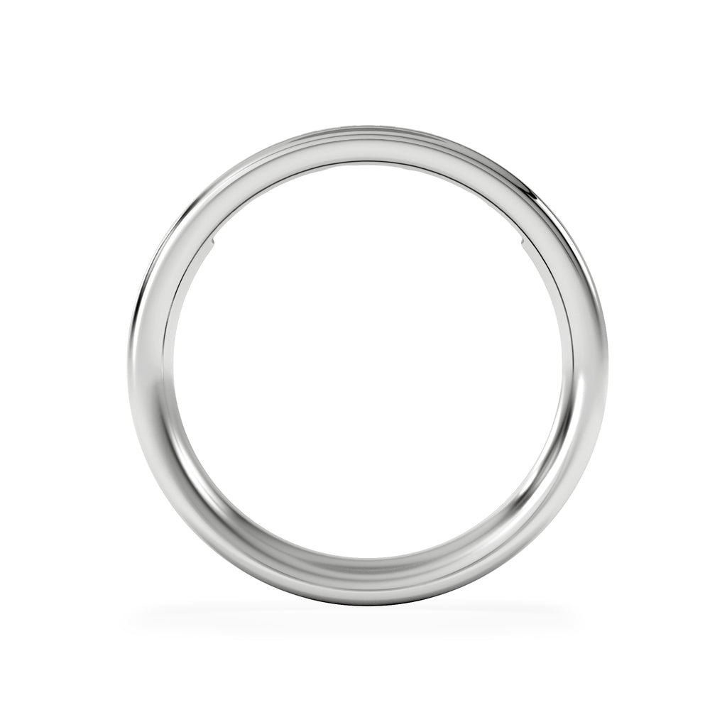 Eterna Lab Diamond Princess Cut Half Eternity Ring 0.30ct H/SI in 925 Silver