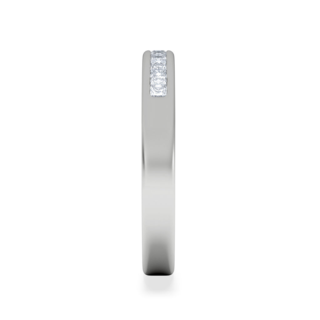 Eterna Lab Diamond Princess Cut Half Eternity Ring 0.30ct H/SI in 925 Silver