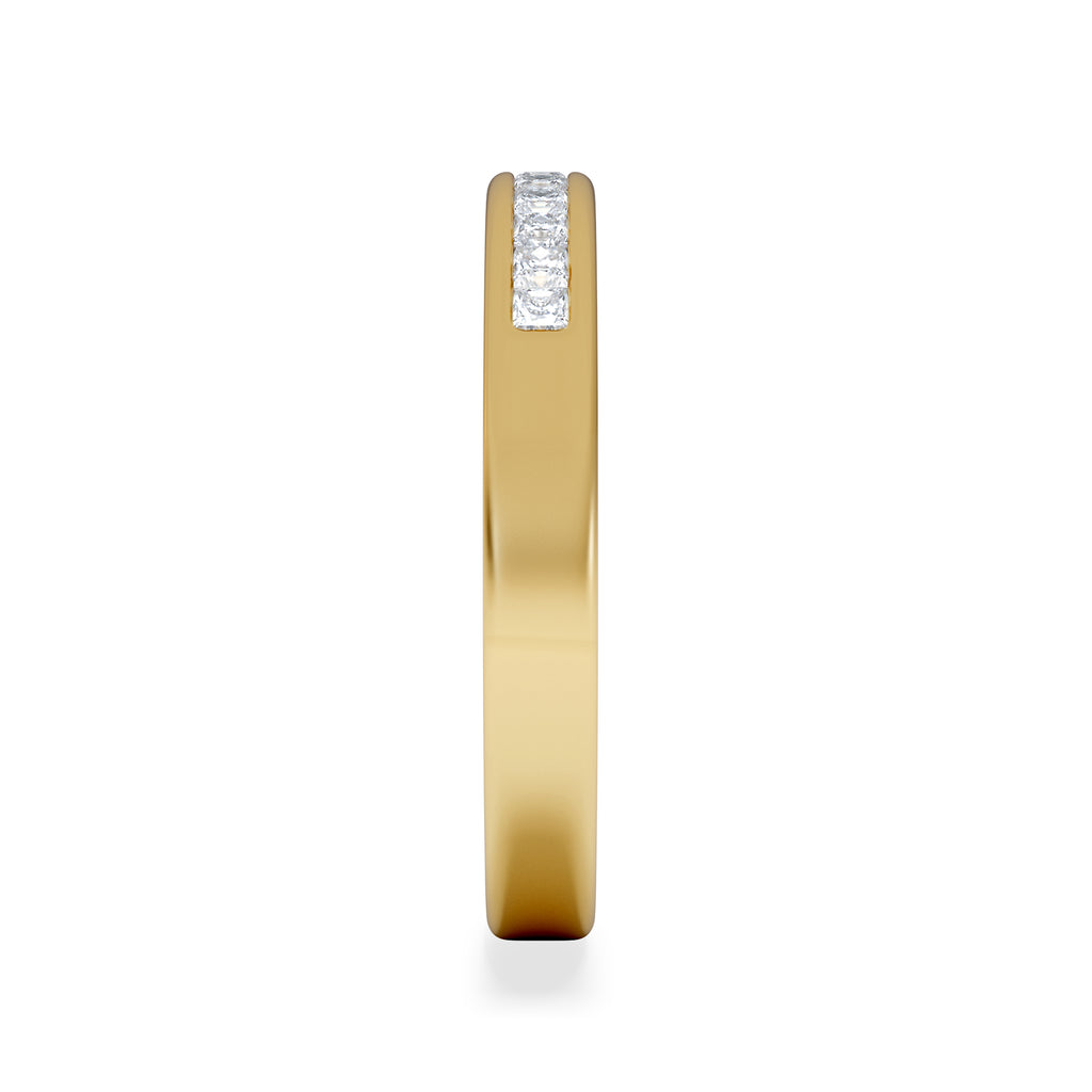 Eterna Lab Diamond Princess Cut Half Eternity Ring 0.30ct H/SI in 18K Gold Vermeil