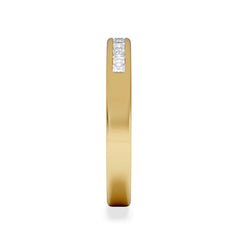 Eterna Lab Diamond Princess Cut Half Eternity Ring 0.30ct H/SI in 18K Gold Vermeil
