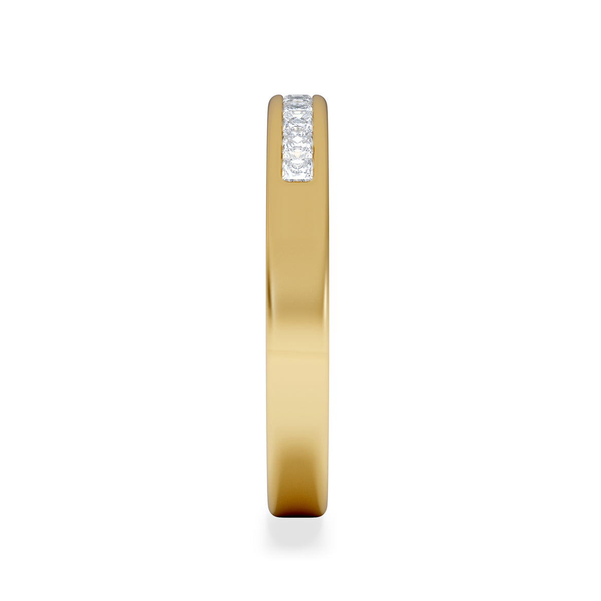 Eterna Lab Diamond Princess Cut Half Eternity Ring 0.30ct H/SI in 18K Gold Vermeil