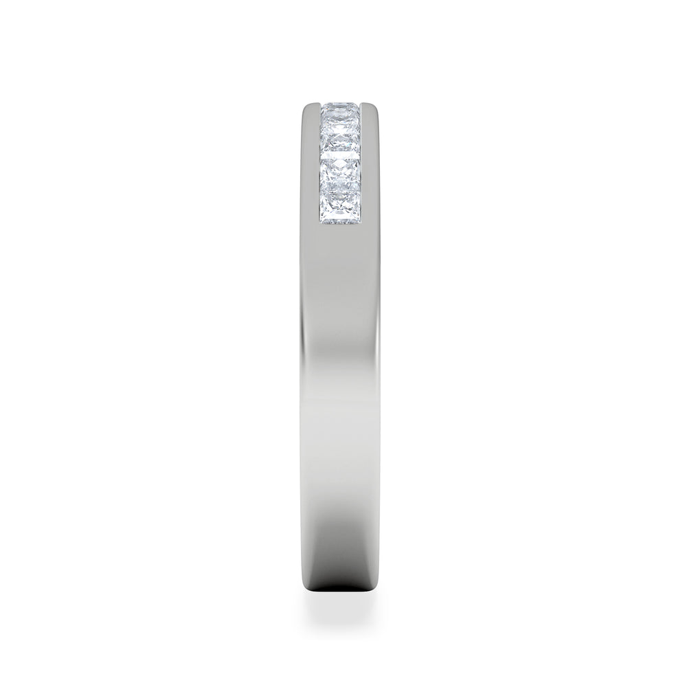 Platinum Princess Diamond Half Eternity Ring 0.50CT H/SI