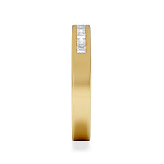 18K Gold Princess Diamond Half Eternity Ring 0.50CT H/SI