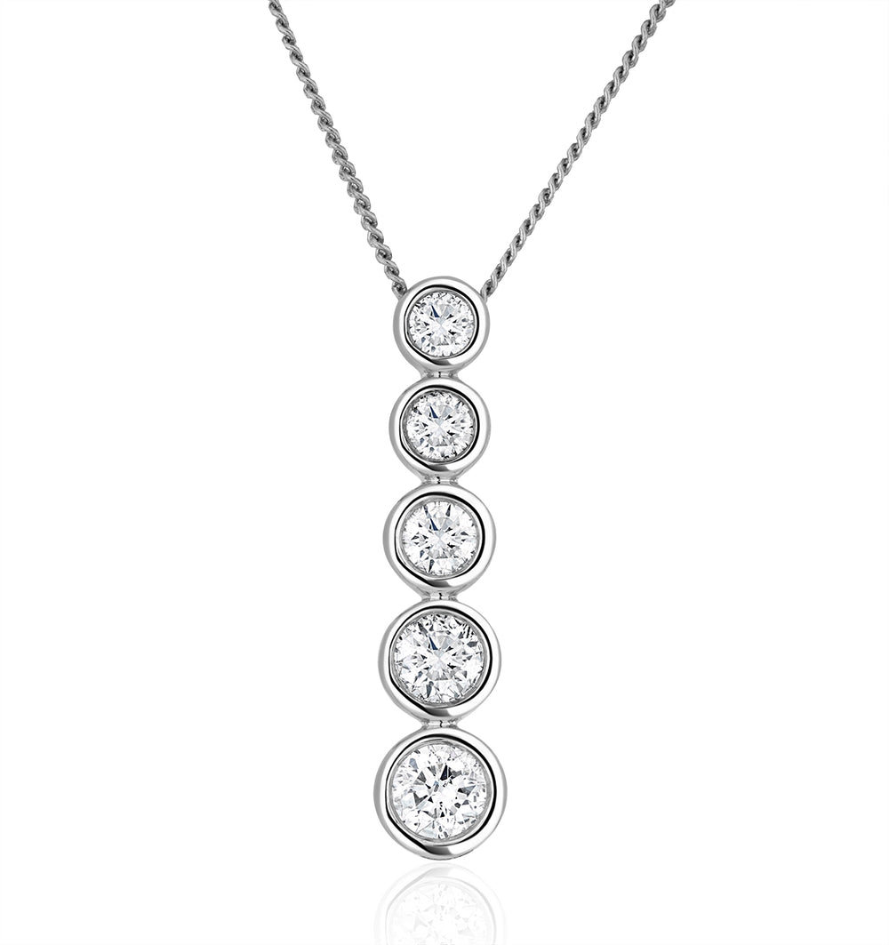 Lab Diamond Life Journey Necklace 0.50ct H/Si in 9K White Gold