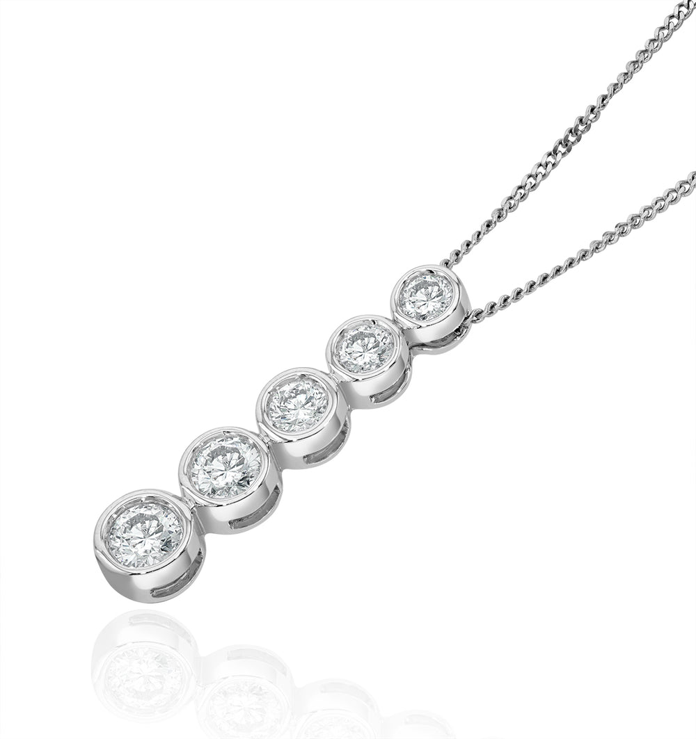 Lab Diamond Life Journey Necklace 0.50ct H/Si in 9K White Gold