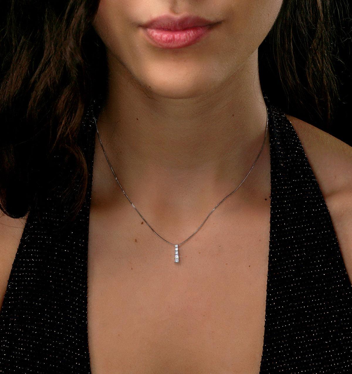 Lab Diamond Life Journey Pendant Necklace 0.25ct H/Si 9K White Gold