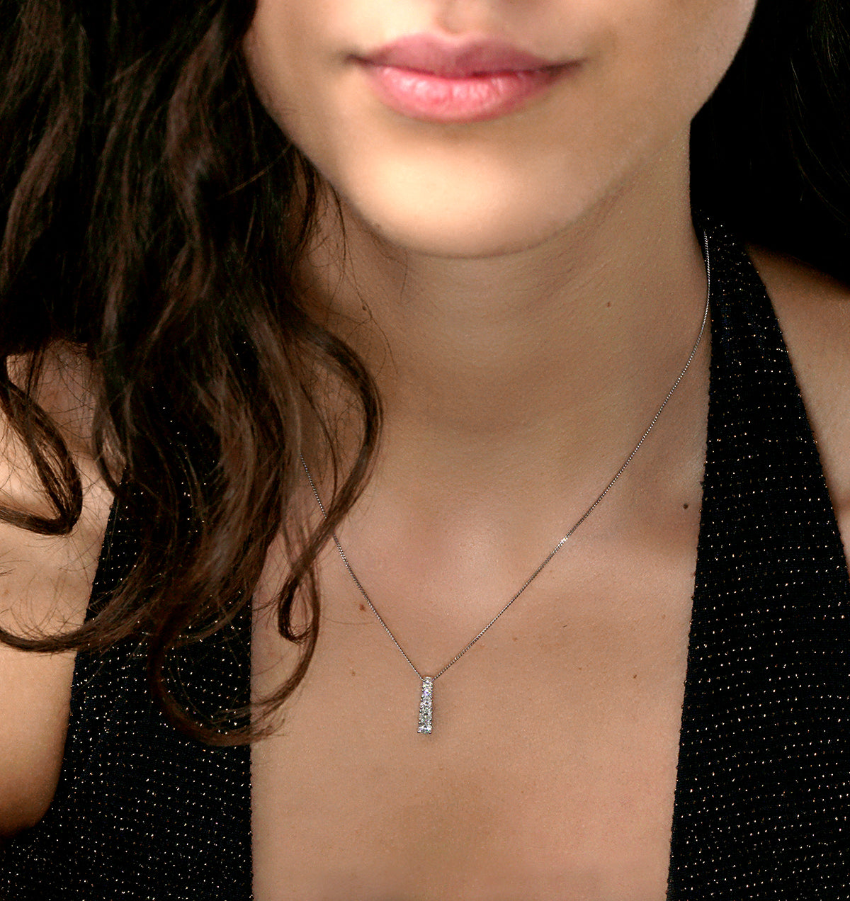 Lab Diamond Life Journey Pendant Necklace 0.50ct H/SI in 9K White Gold