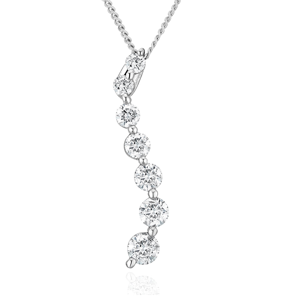 Lab Life Journey Pendant Necklace 0.50ct H Si 9K White Gold