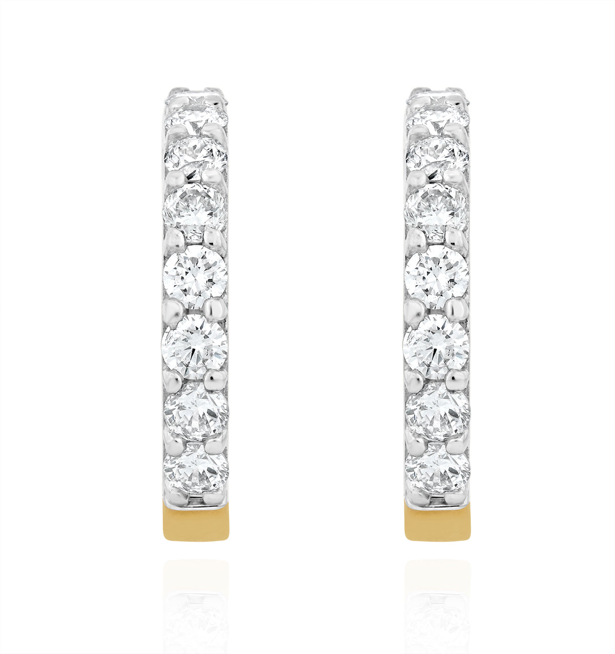 Comfort Huggie Lab Diamond Earrings 0.50ct H/Si in 9K Gold