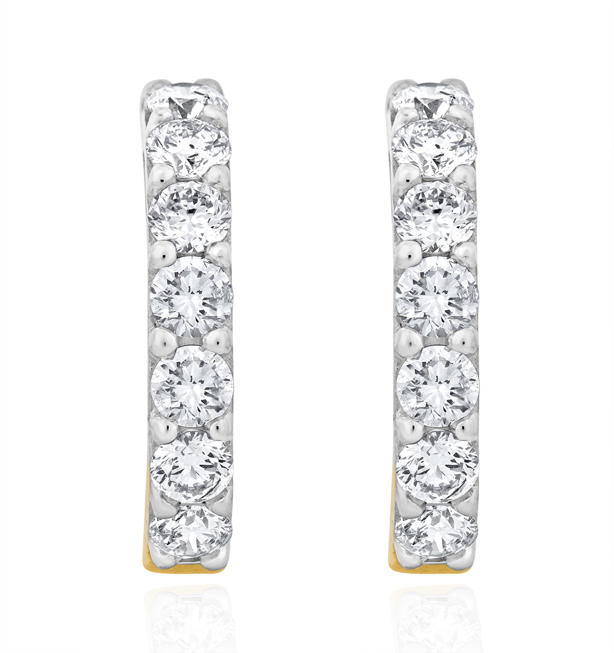Comfort Huggie Lab Diamond Earrings 1.00ct H/Si in 9K Gold