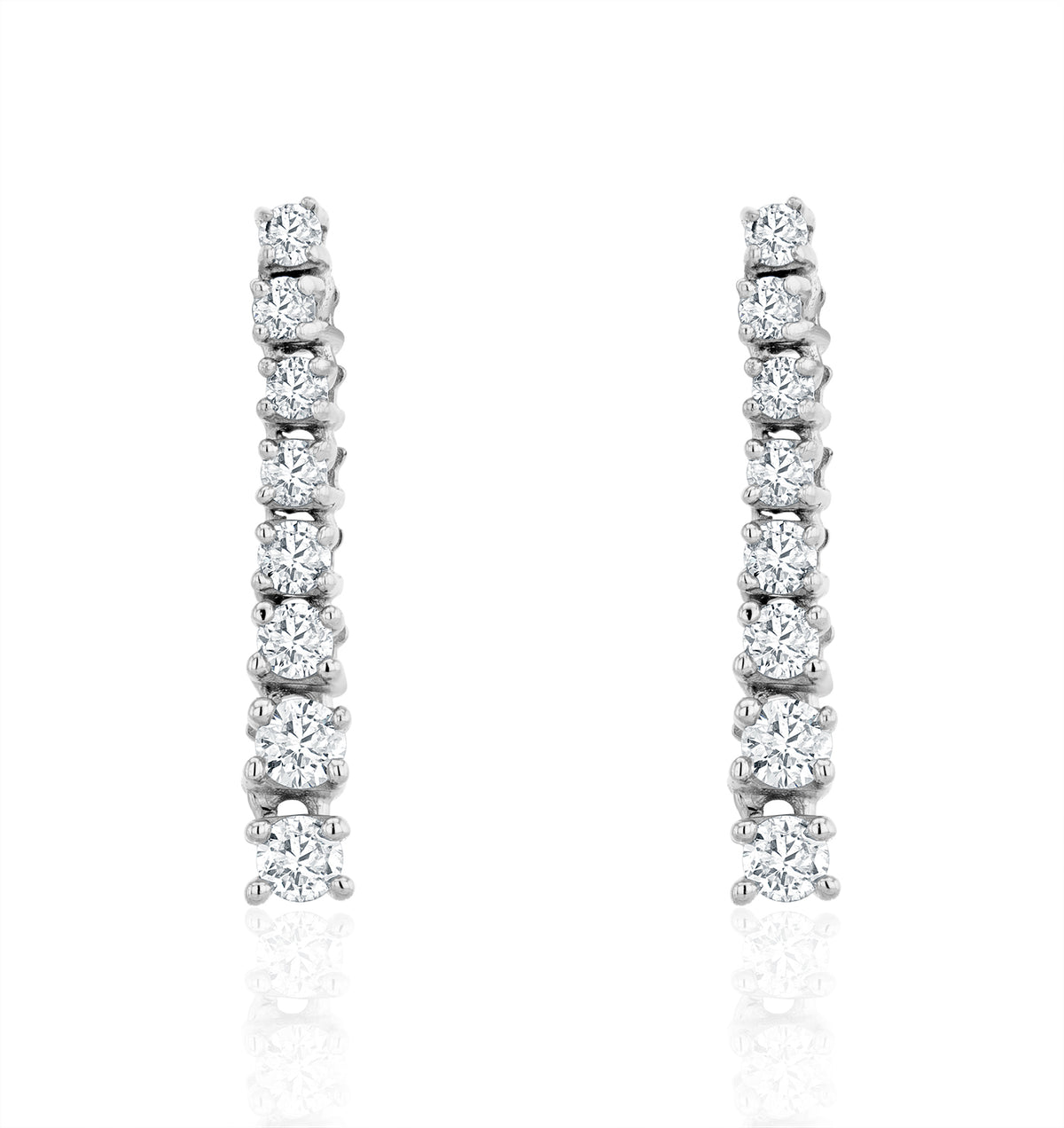Drop Earrings Lab Diamond 0.30ct in 9k White Gold