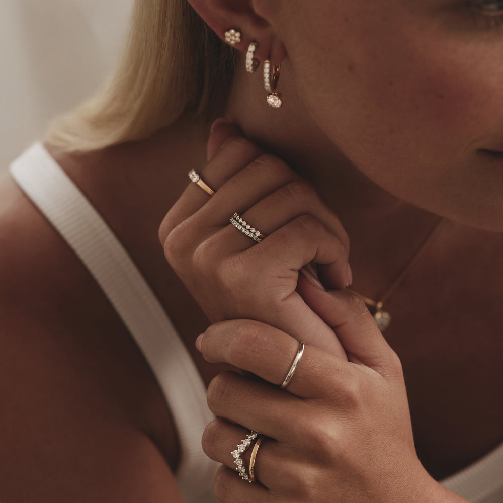 15 Stone Chloe Platinum Diamond Half Eternity Ring 0.50ct G/Vs
