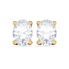 Naomi Oval Cut Lab Diamond Stud Earrings 1.00ct H/SI in 9K Gold