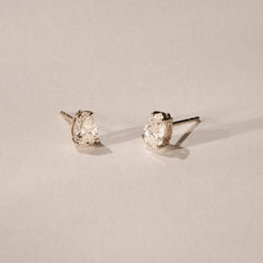 Naomi Pear Cut Lab Diamond Stud Earrings 0.50ct H/SI in 9K Gold
