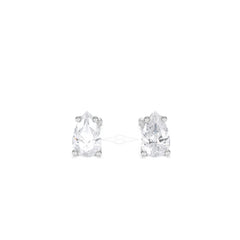 Naomi Pear Cut Lab Diamond Stud Earrings 0.50ct H/SI in 9K White Gold