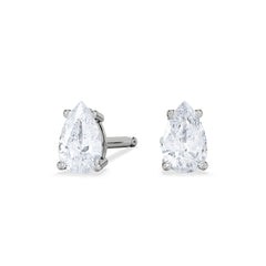 Naomi Pear Cut Lab Diamond Stud Earrings 0.50ct H/SI in 9K White Gold