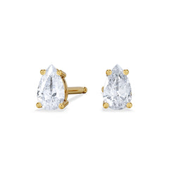Naomi Pear Cut Lab Diamond Stud Earrings 0.50ct H/SI in 9K Gold