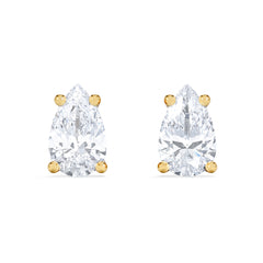 Naomi Pear Cut Lab Diamond Stud Earrings 0.50ct H/SI in 9K Gold