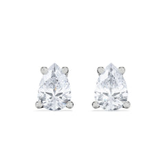 Naomi Pear Cut Lab Diamond Stud Earrings 0.30ct H/SI in 925 Silver