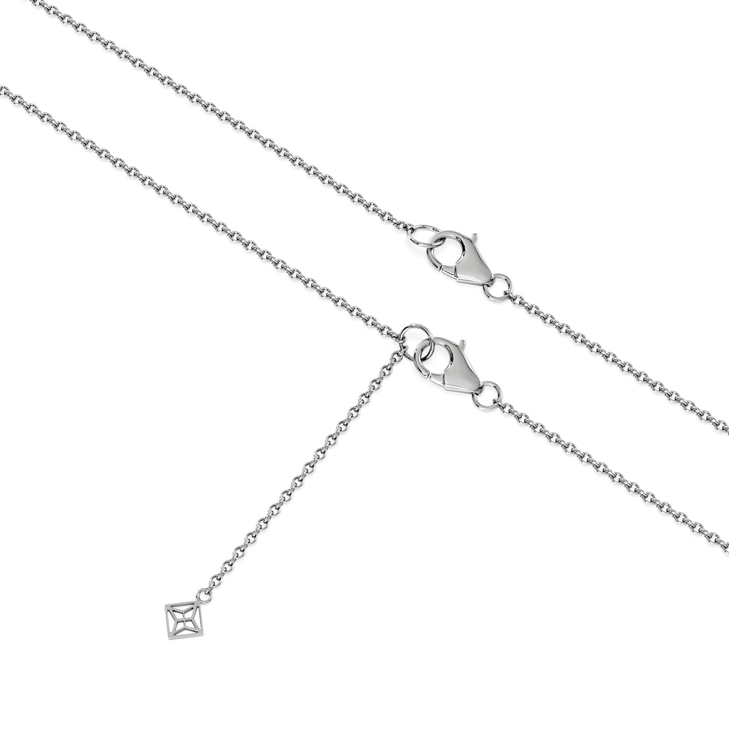 Teardrop Solitaire 0.25ct H/SI Round Cut Lab Grown Necklace in Silver