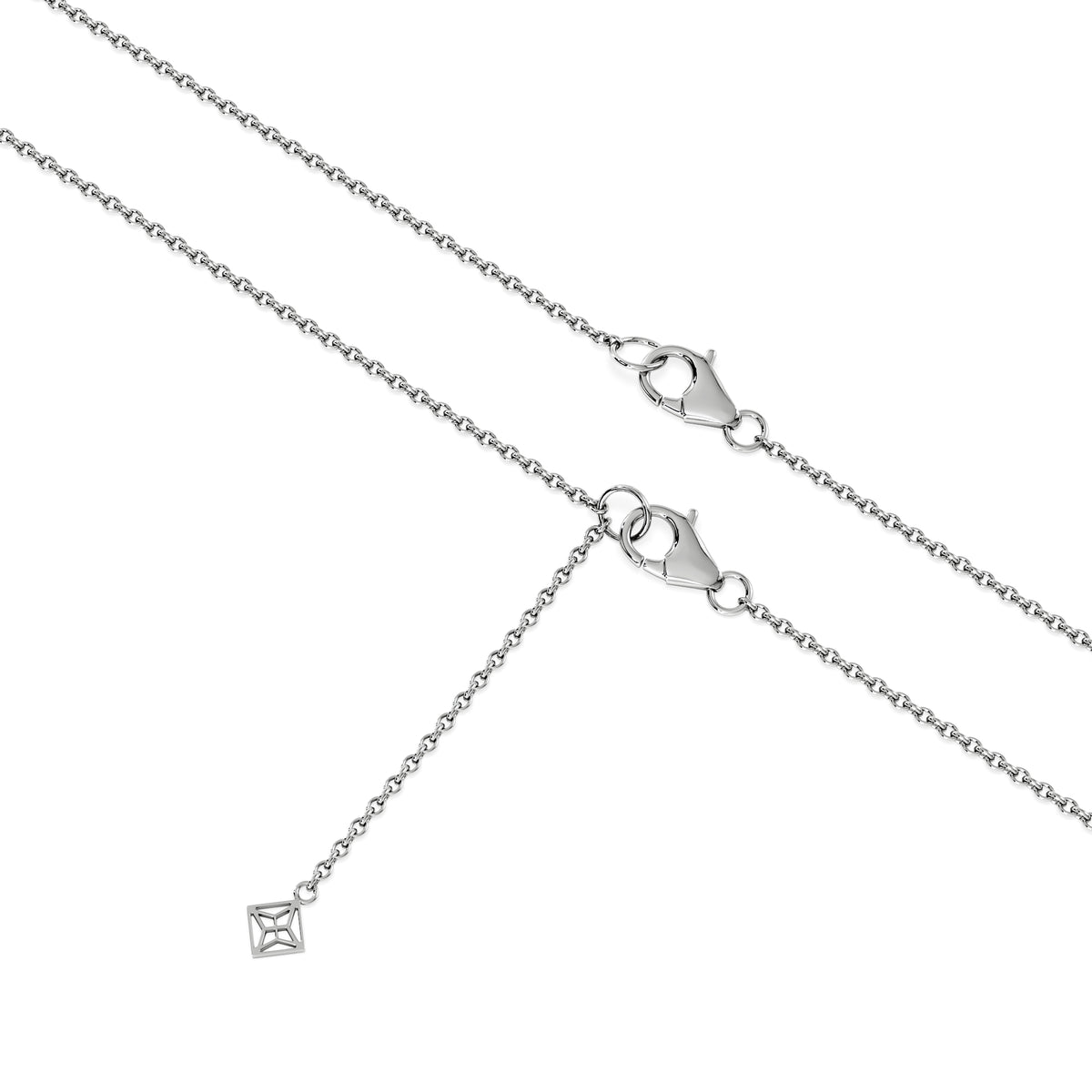 Teardrop Solitaire 0.25ct H/SI Round Cut Lab Grown Necklace in Silver