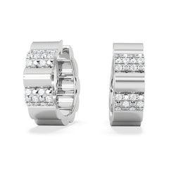 Contour 0.18ct Lab Diamond Huggie Earrings in Sterling Silver
