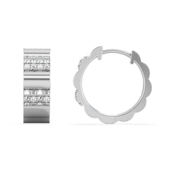 Contour 0.18ct Lab Diamond Huggie Earrings in Sterling Silver