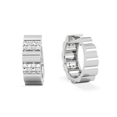 Contour 0.18ct Lab Diamond Huggie Earrings in Sterling Silver