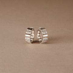 Contour 0.18ct Lab Diamond Huggie Earrings in Sterling Silver