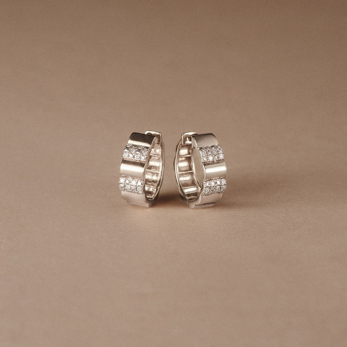 Contour 0.18ct Lab Diamond Huggie Earrings in Sterling Silver