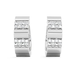 Contour 0.18ct Lab Diamond Huggie Earrings in Sterling Silver