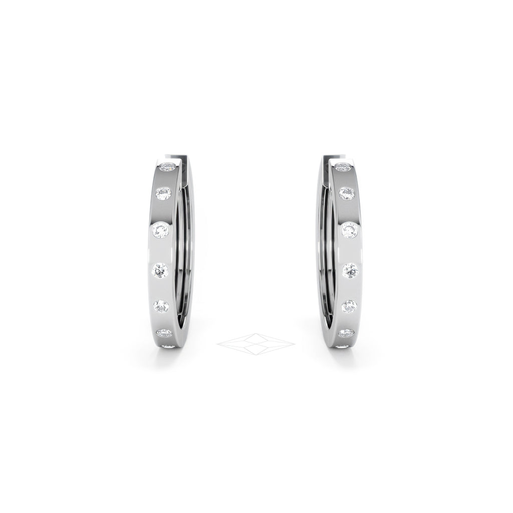 Élan 0.15ct Lab Diamond Hoop Earrings in Stering Silver