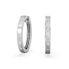 Élan 0.15ct Lab Diamond Hoop Earrings in Sterling Silver