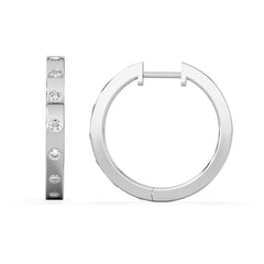 Élan 0.15ct Lab Diamond Hoop Earrings in Sterling Silver