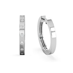 Élan 0.15ct Lab Diamond Hoop Earrings in Sterling Silver