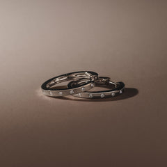 Élan 0.15ct Lab Diamond Hoop Earrings in Sterling Silver