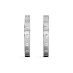 Élan 0.15ct Lab Diamond Hoop Earrings in Sterling Silver
