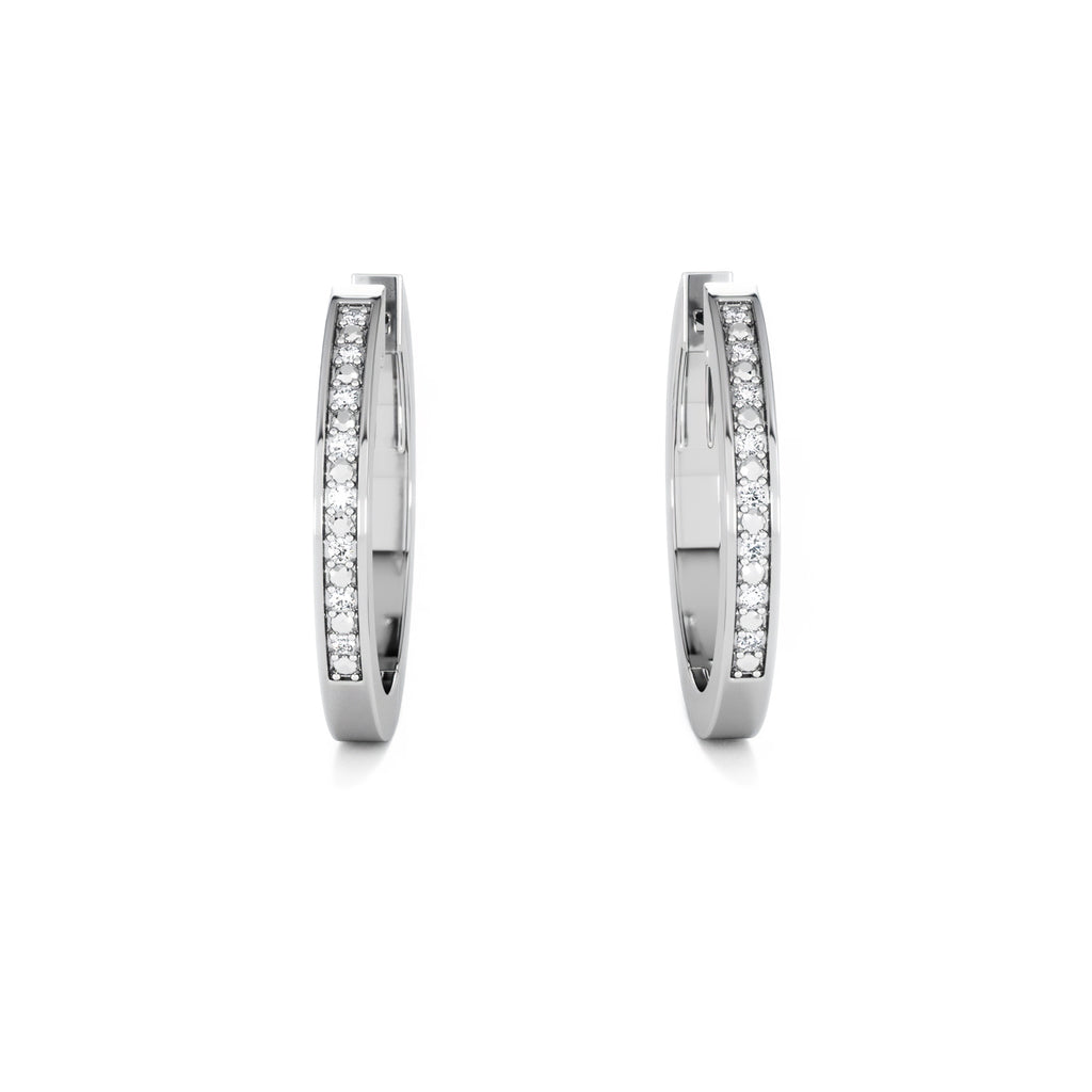 Lyra 0.16ct Lab Diamond Hoop Earrings in Sterling Silver