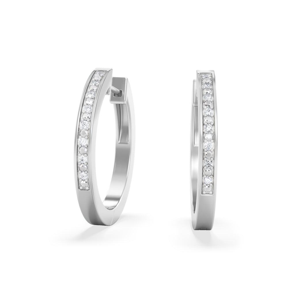 Lyra 0.16ct Lab Diamond Hoop Earrings in Sterling Silver