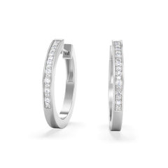 Lyra 0.16ct Lab Diamond Hoop Earrings in Sterling Silver