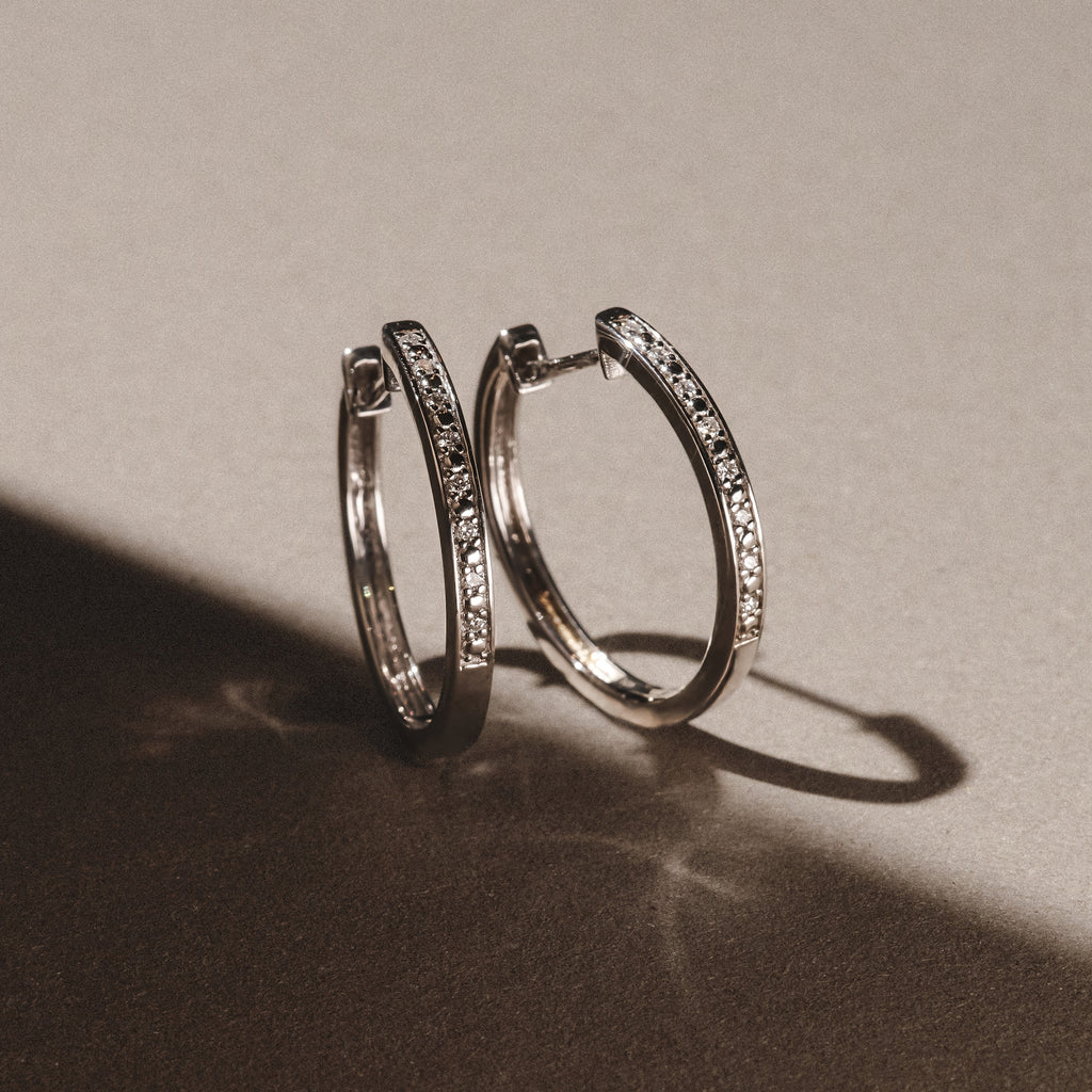 Lyra 0.16ct Lab Diamond Hoop Earrings in Sterling Silver