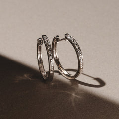 Lyra 0.16ct Lab Diamond Hoop Earrings in Sterling Silver