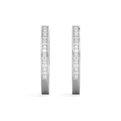 Lyra 0.16ct Lab Diamond Hoop Earrings in Sterling Silver